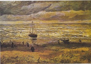 Plage de Scheveningen par Temps Orageux - Vincent van Gogh
